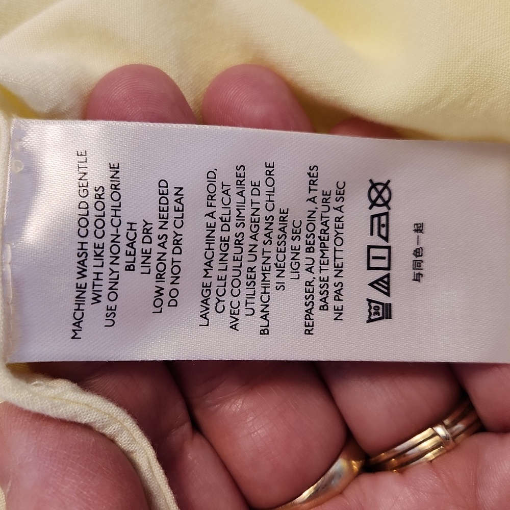 Anthropologie Pale Yellow Tiered Midi Dress - Picture 8 of 9